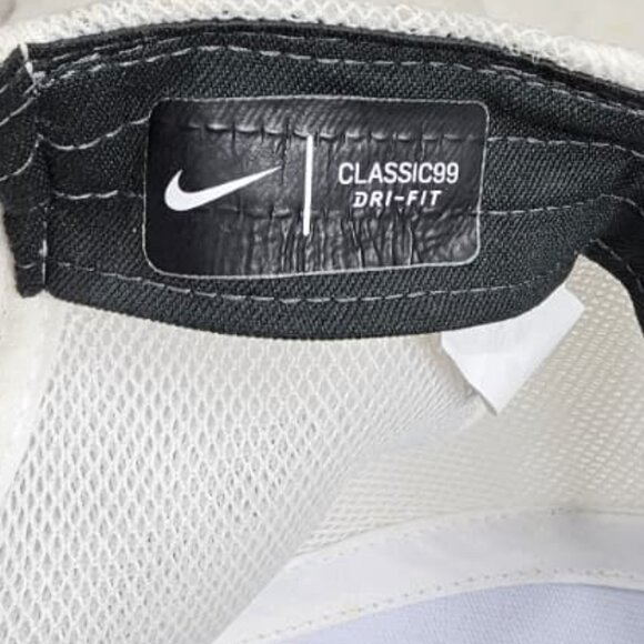 NIKE CLASSIC99 DRI-FIT BLUE WHITE TRUCKER SNAPBACK HAT UNISEX ONE SIZE - Picture 4 of 4